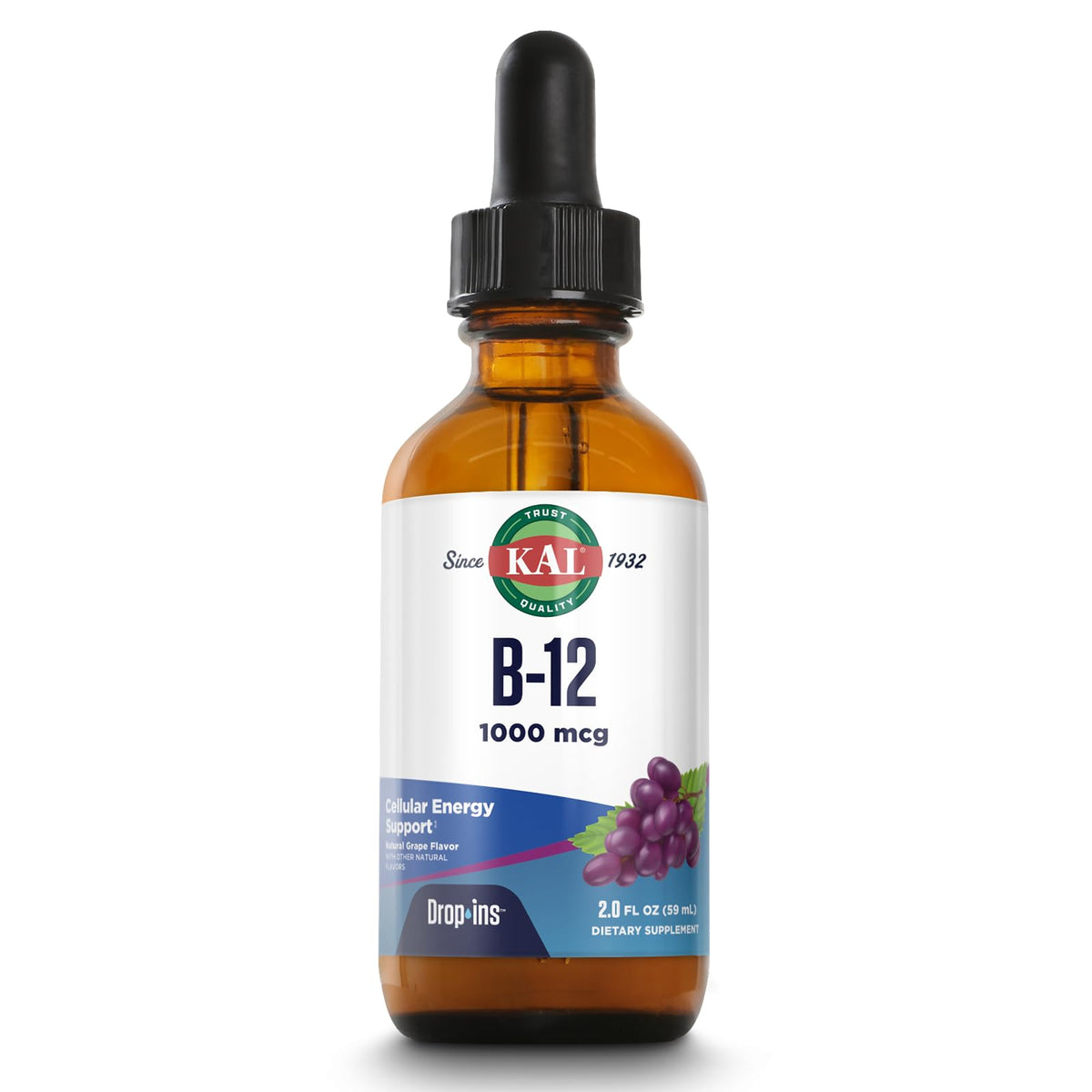 KAL B12 1000 mcg DropIns Liquid Vitamin - 2 Fl Oz