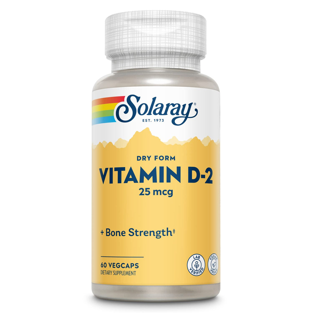 SOLARAY Vitamin D-2 1000 IU - 60 Vegetarian Capsules