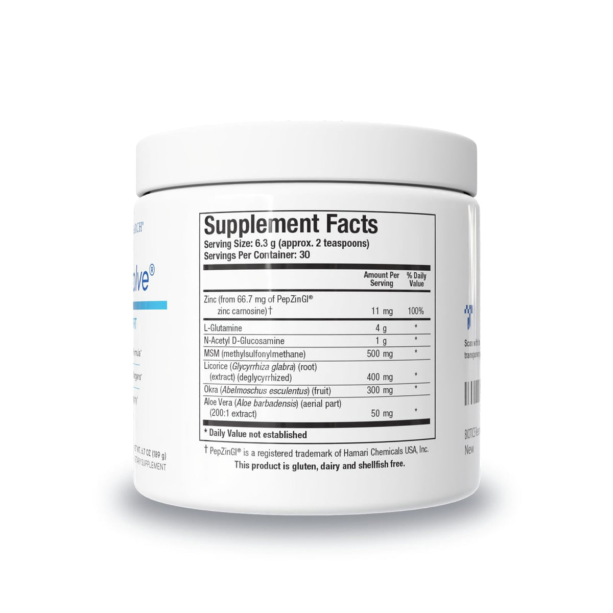 BIOTICS RESEARCH GI Resolve Advanced L-Glutamine Powder - 6.7 oz - image 2