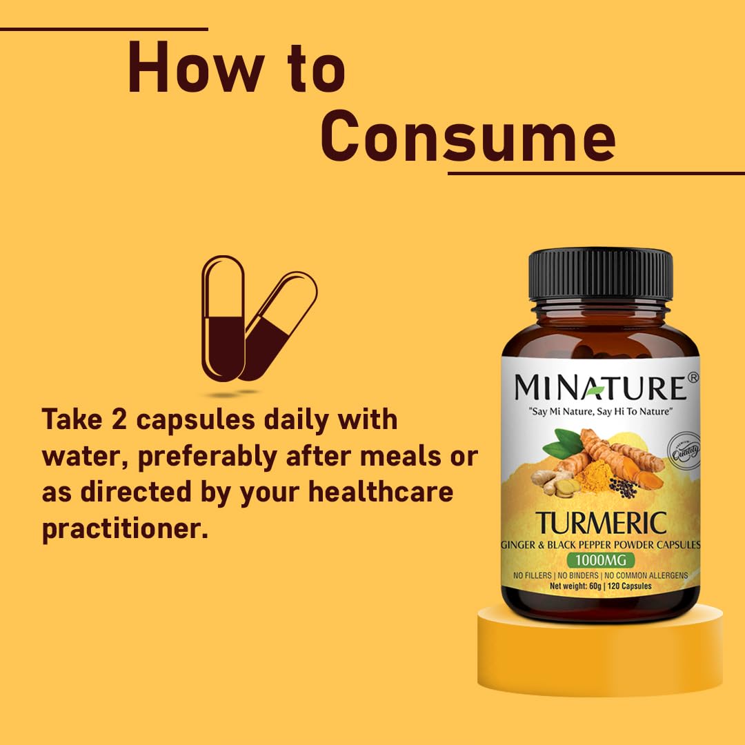 minature Turmeric Curcumin with Ginger & Black Pepper - 120 Capsules - image 4