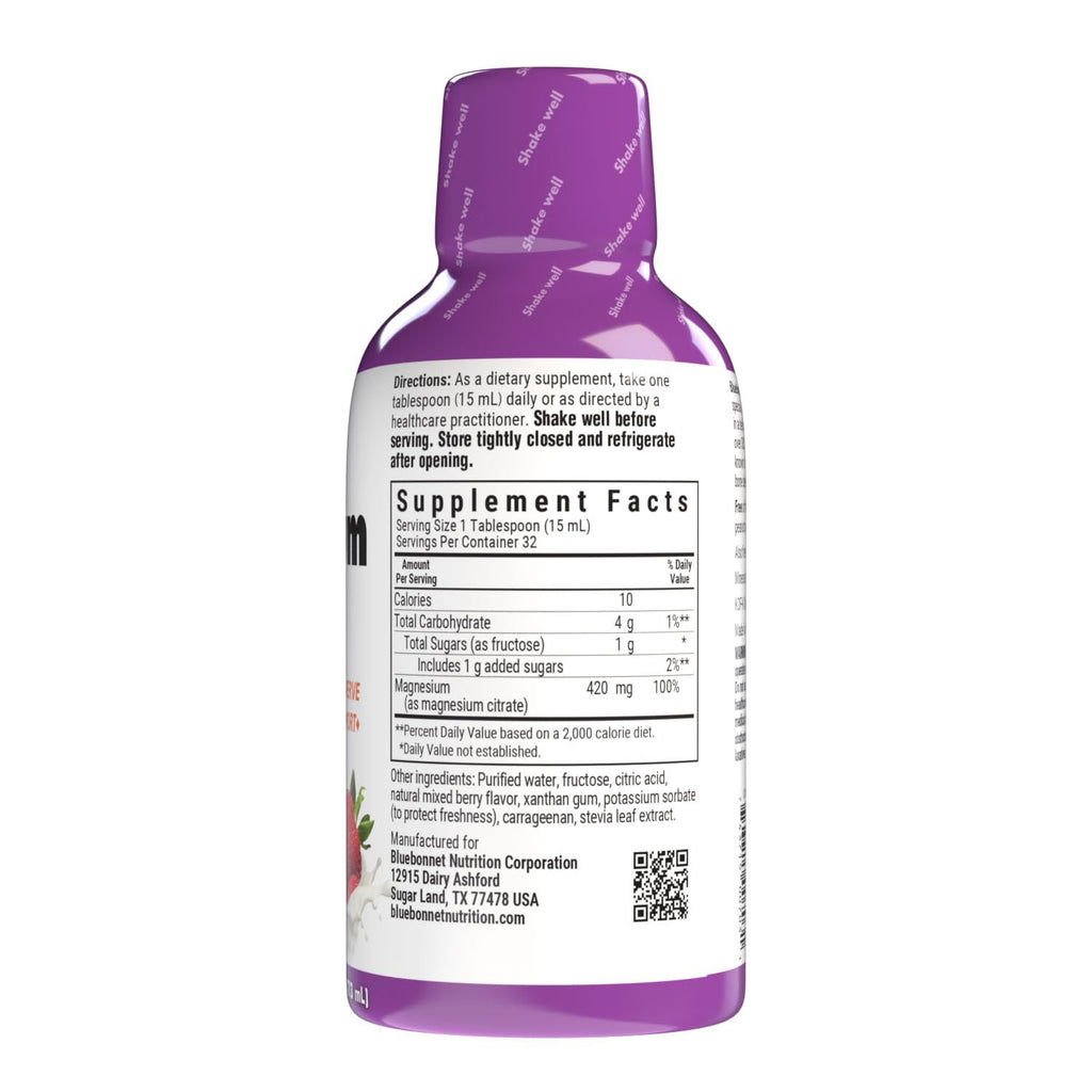 BlueBonnet Magnesium Citrate 420 mg Liquid - Calm Mind & Body - 16 FL OZ - image 2
