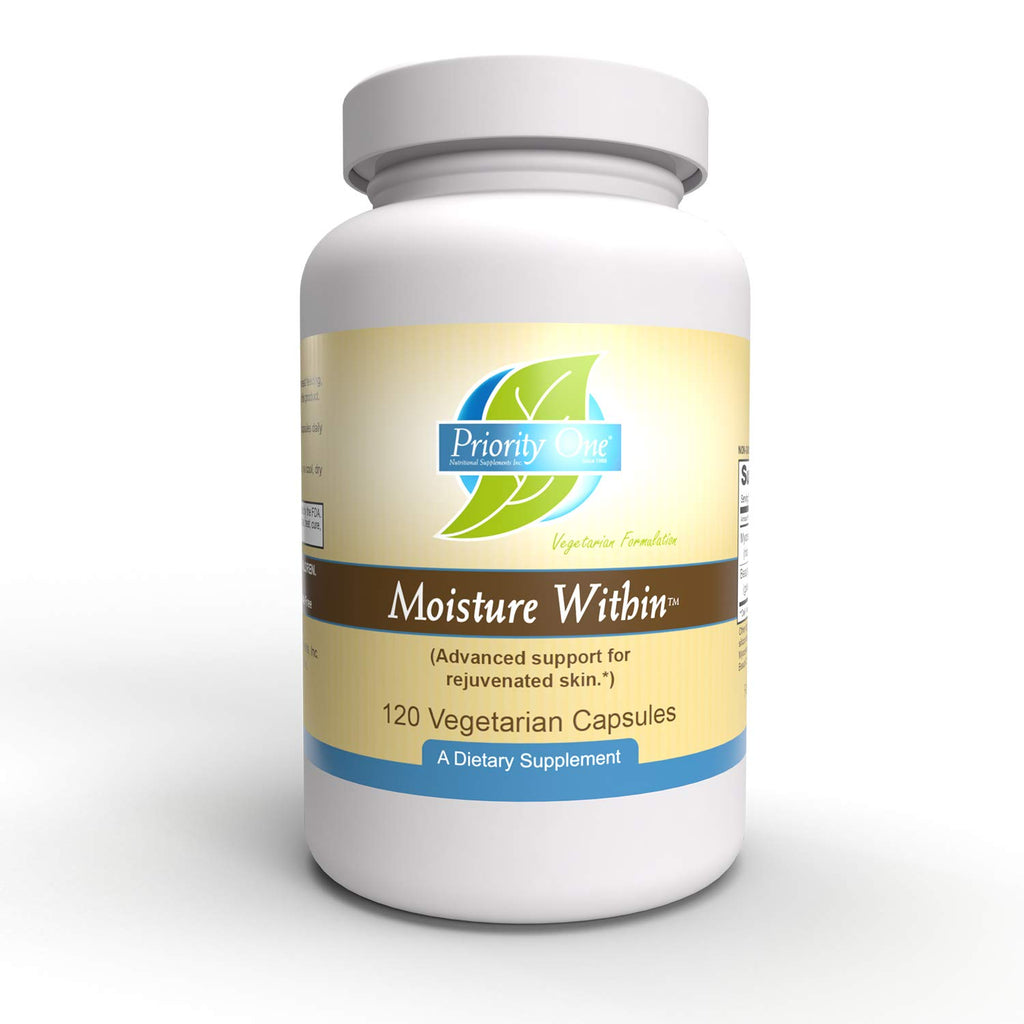 Priority One Vitamins Moisture Within Skin Support - 120 Vegetarian Capsules