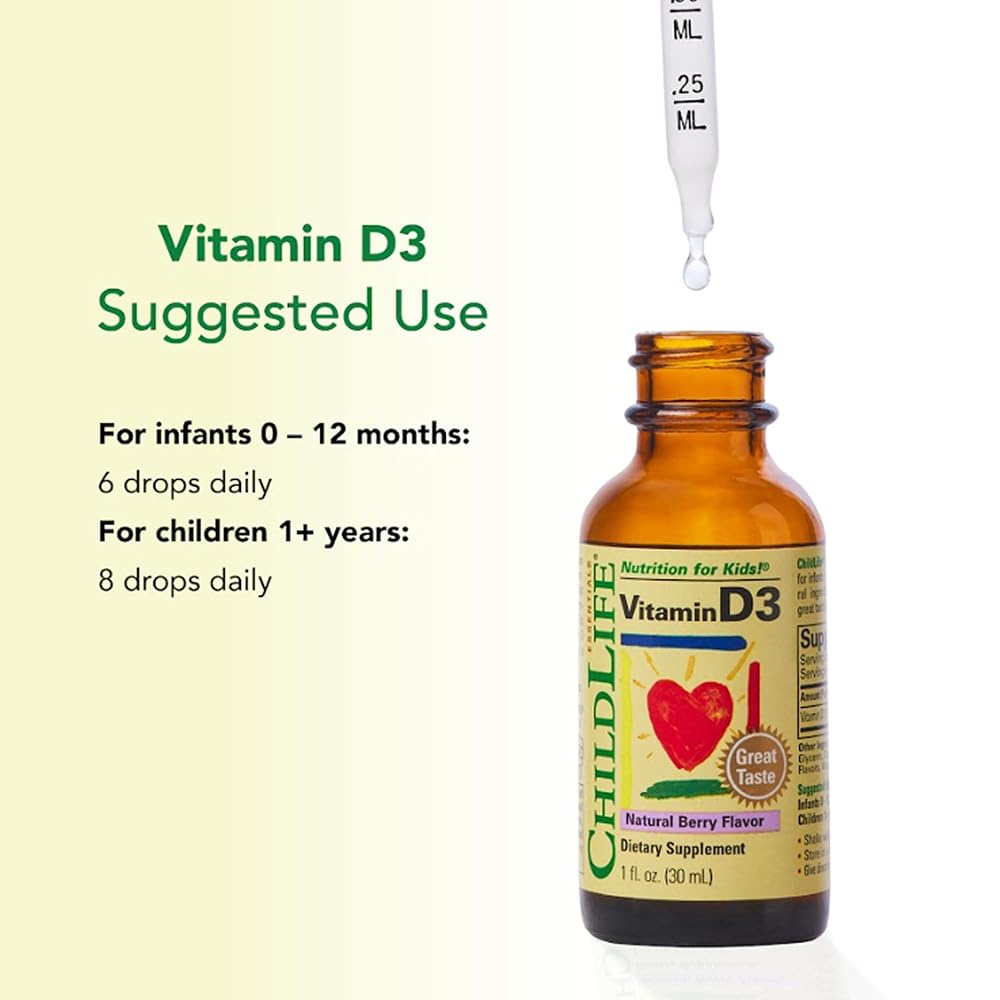 ChildLife Essentials Baby Vitamin D3 Drops Berry - 3 Fl Oz - image 7