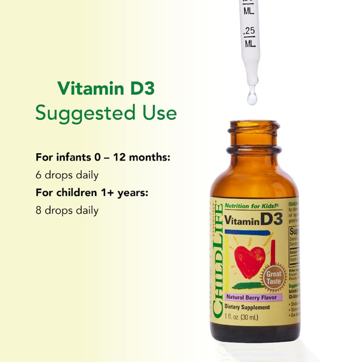 ChildLife Essentials Baby Vitamin D3 Drops Berry - 3 Fl Oz - image 7