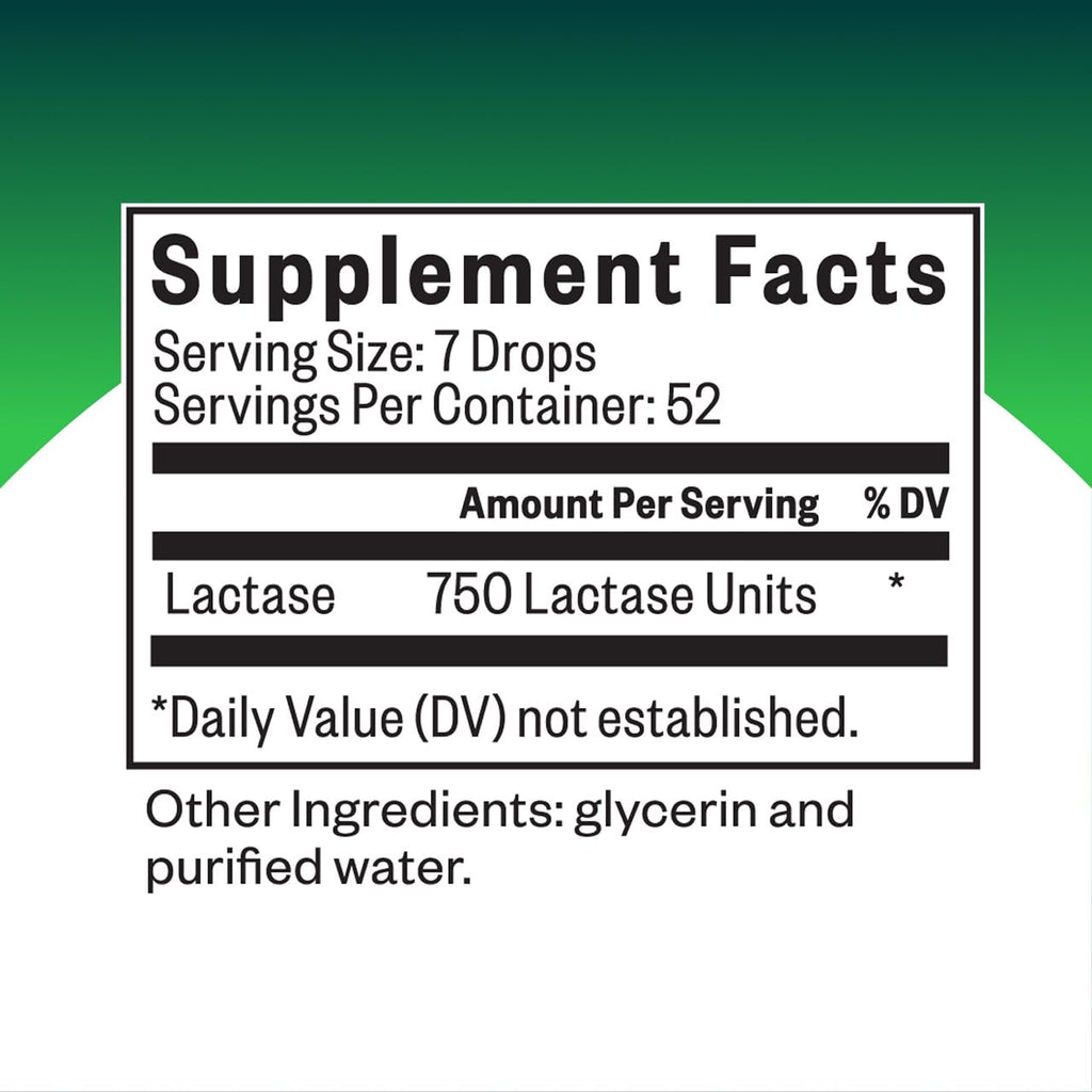Seeking Health Lactase Drops Lactose Intolerance Aid - 52 Servings - image 2