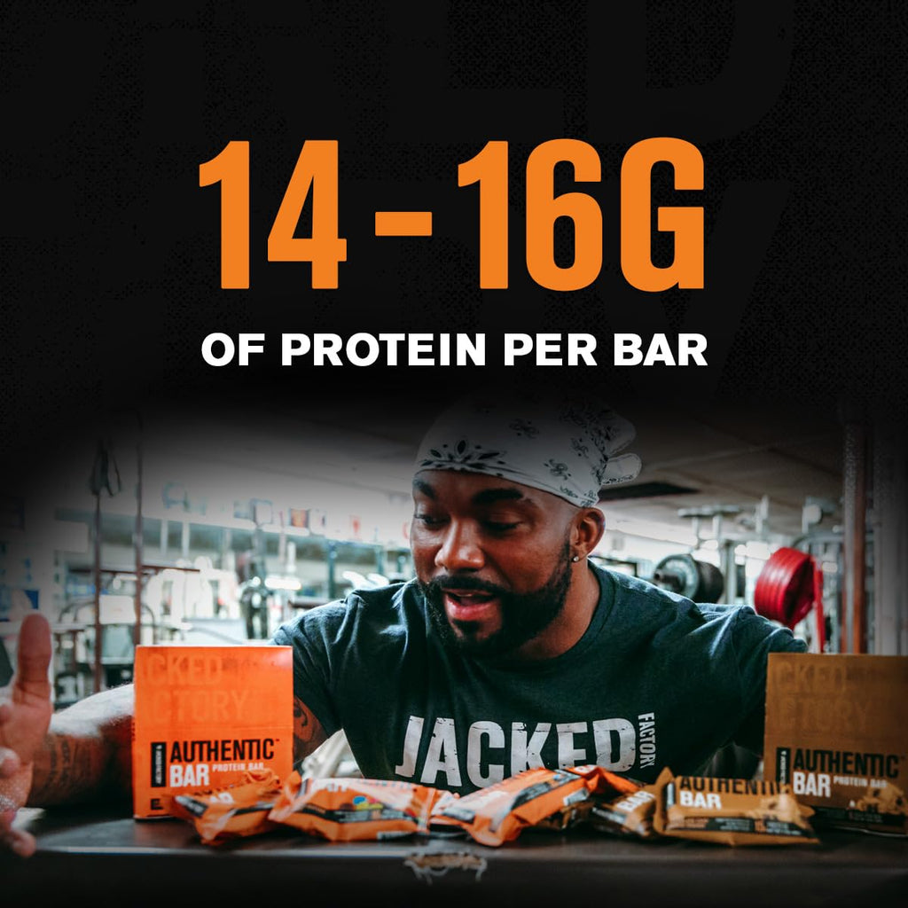 Jacked Factory Authentic Bar Peanut Butter Candy Protein Bars - 12 Pack - image 3