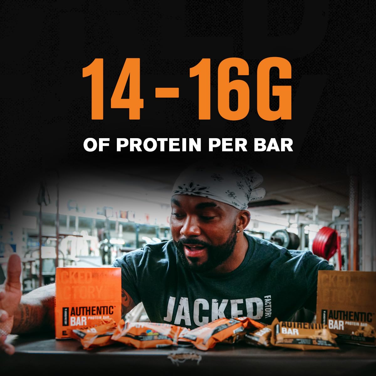 Jacked Factory Authentic Bar Peanut Butter Candy Protein Bars - 12 Pack - image 3