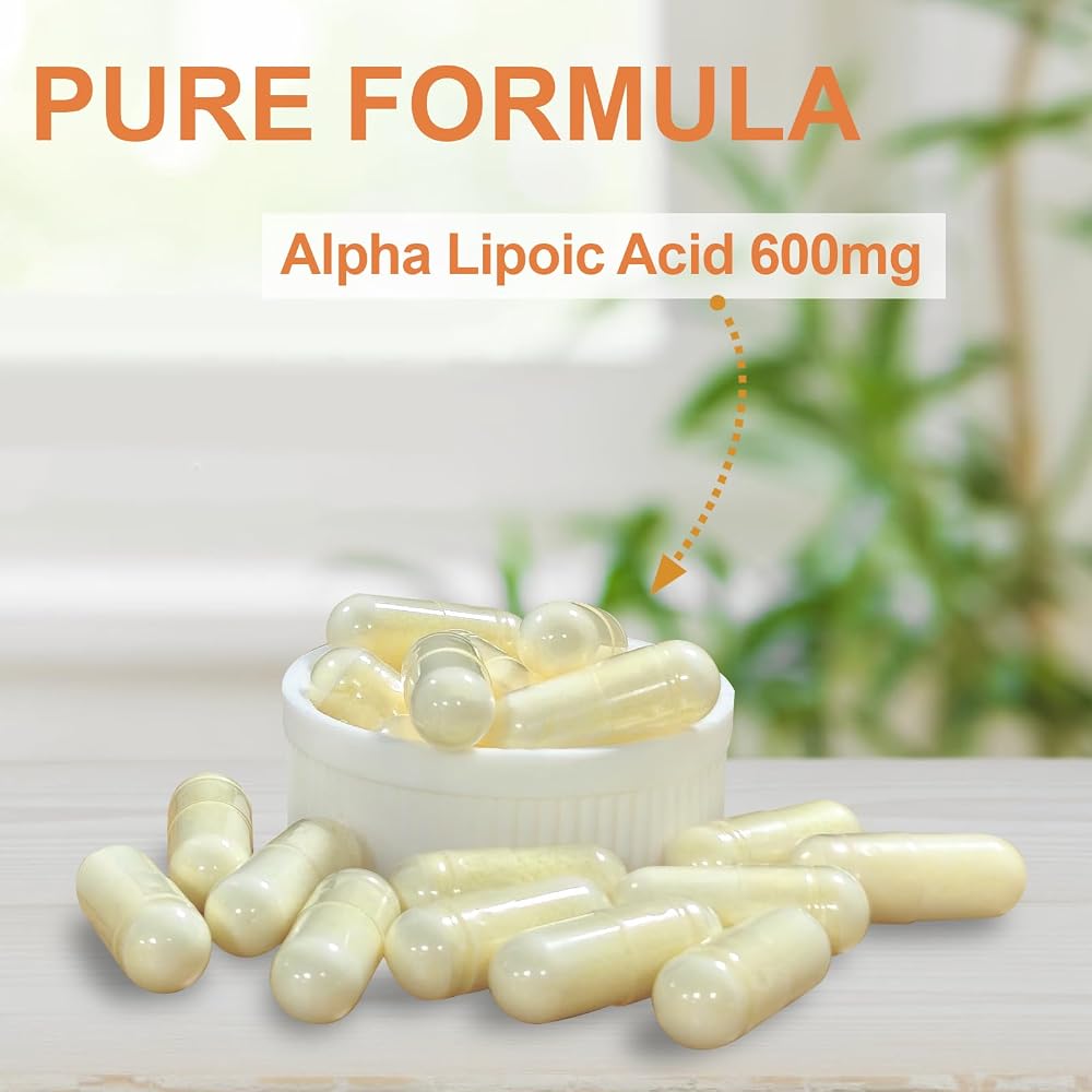 Novafun Alpha Lipoic Acid 600mg Nerve Health Supplement - 60 Capsules - image 3