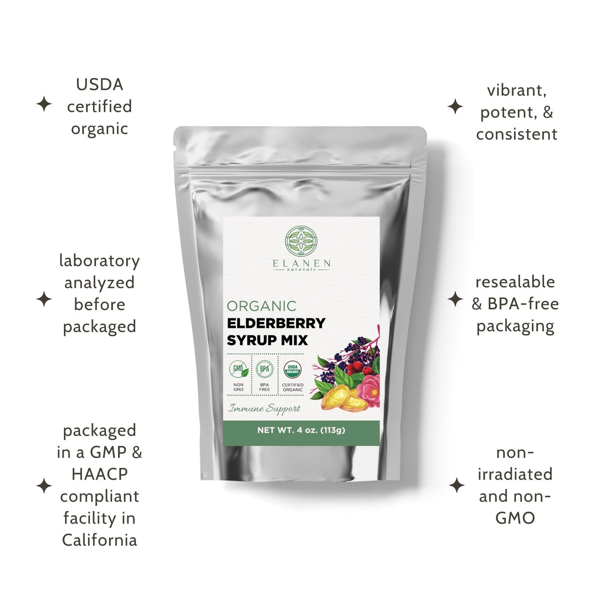 Elanen Naturals Organic Elderberry Syrup Kit - 4 oz - image 4