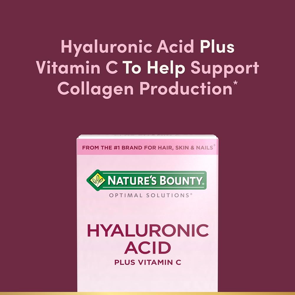 Nature's Bounty Hyaluronic Acid & Vitamin C Capsules - 120 Count - image 3