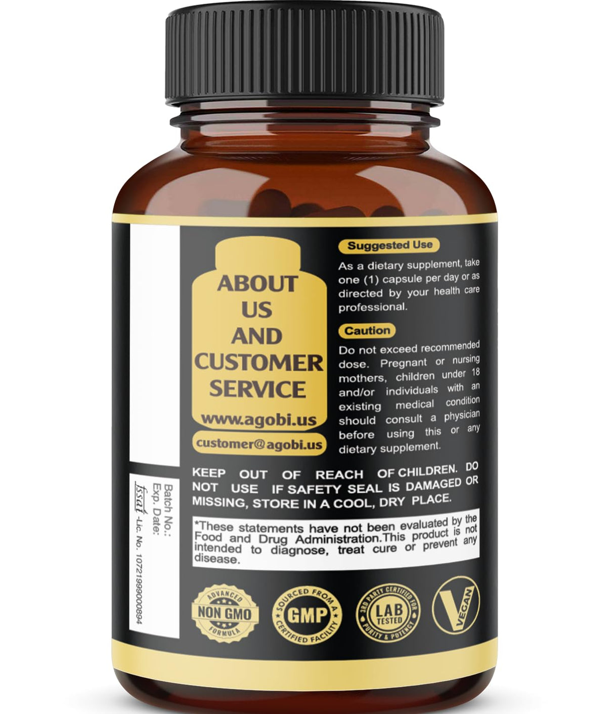 Agobi 7in1 Maca Root Capsules with Ashwagandha & Ginseng - 150 Count - image 8