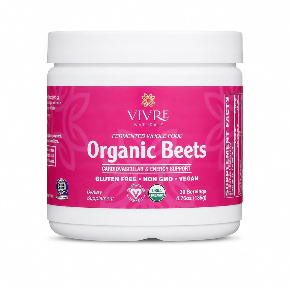 Vivre Naturals Fermented Whole Food Organic Beets - 30 Servings