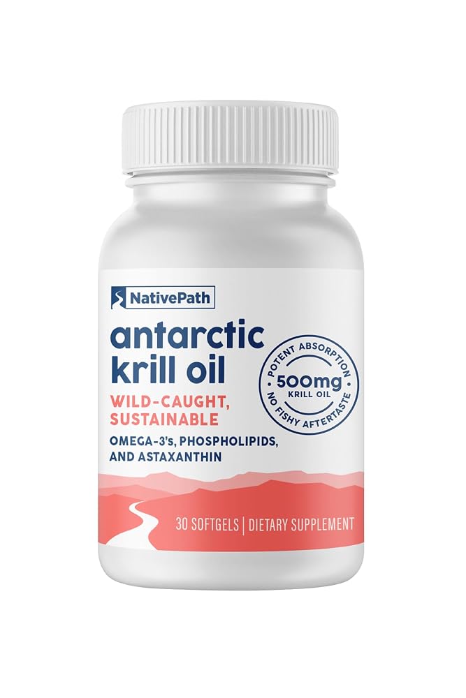 NativePath Wild-Caught Antarctic Krill Oil 500mg - 30 Softgels