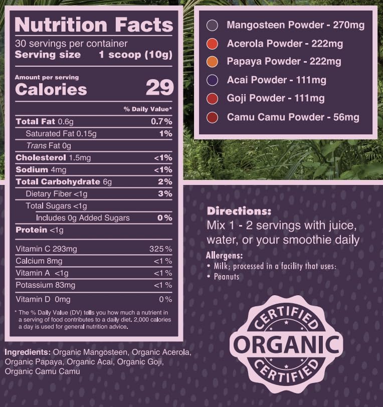 Pure Choice Whey Organic Superfood Antioxidant Powder - 10.6 oz - image 2