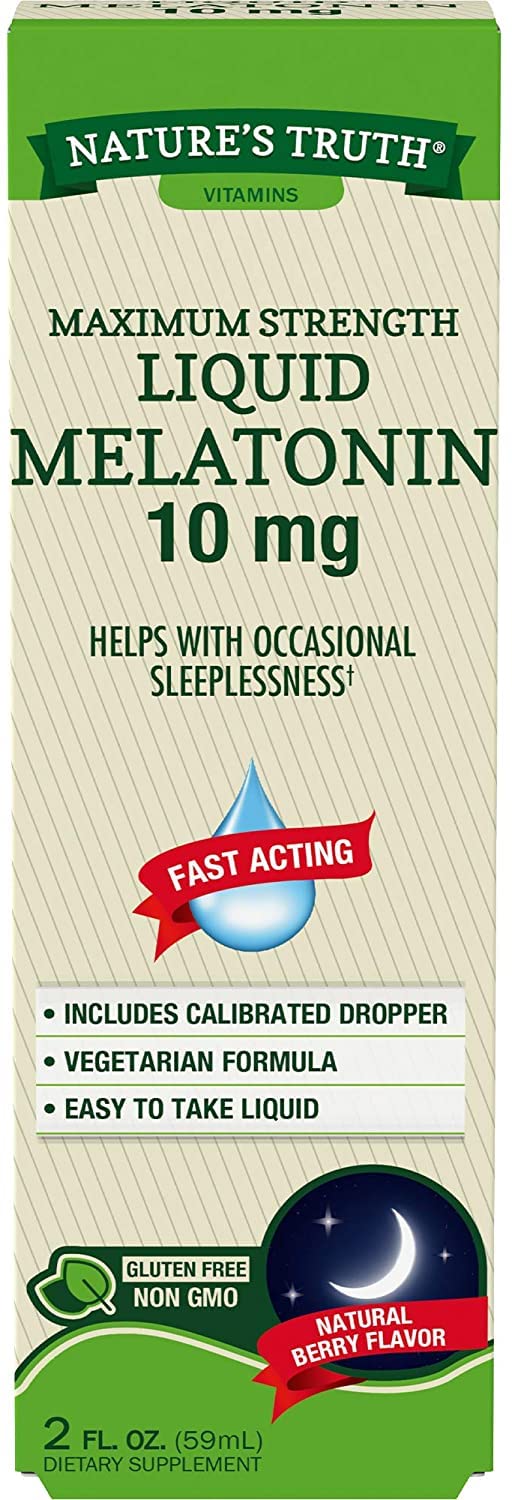 Nature's Truth Maximum Strength Liquid Melatonin 10 mg - 2 fl oz