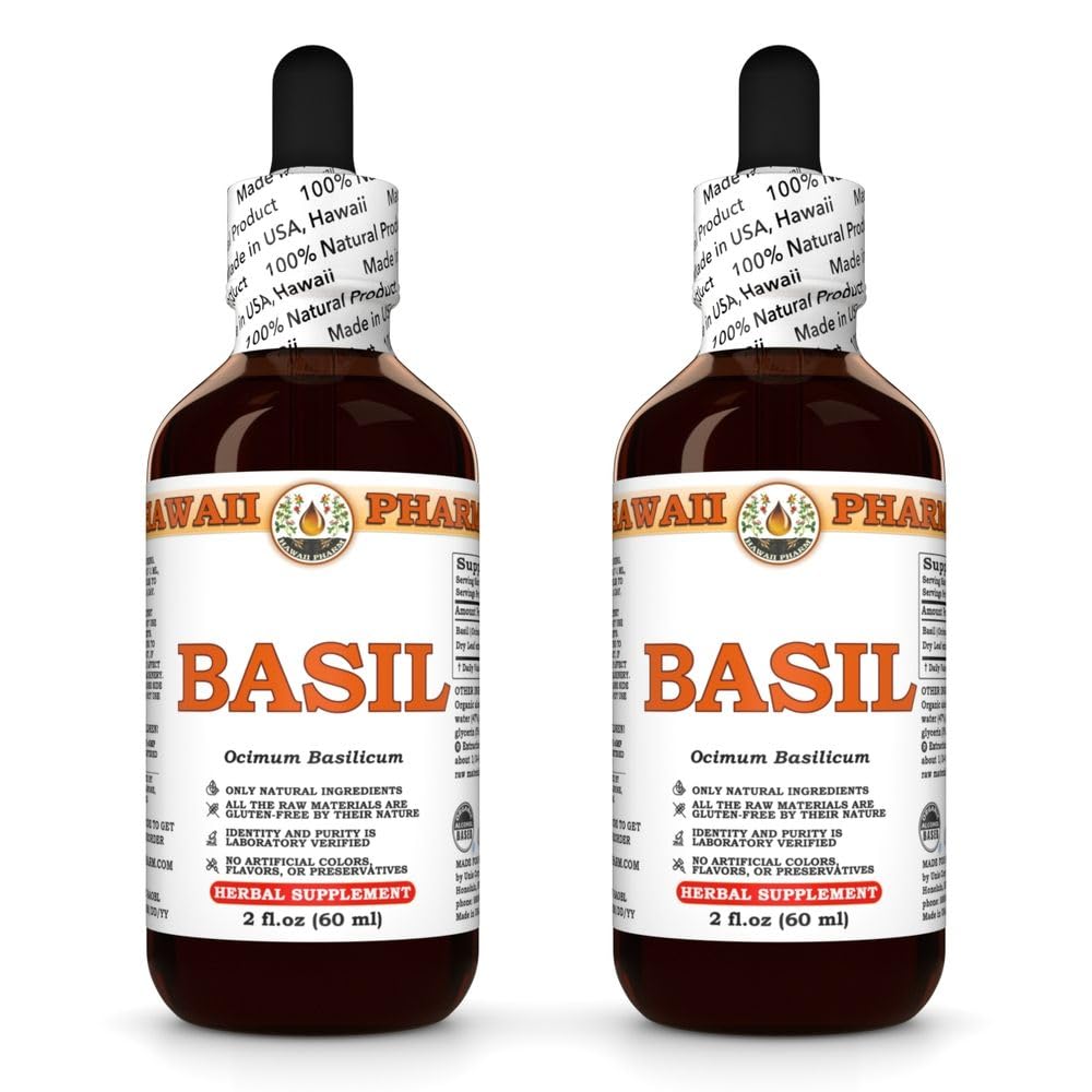 Hawaii Pharm Basil Leaf Liquid Extract - 2 fl oz (Pack of 2) - image 3