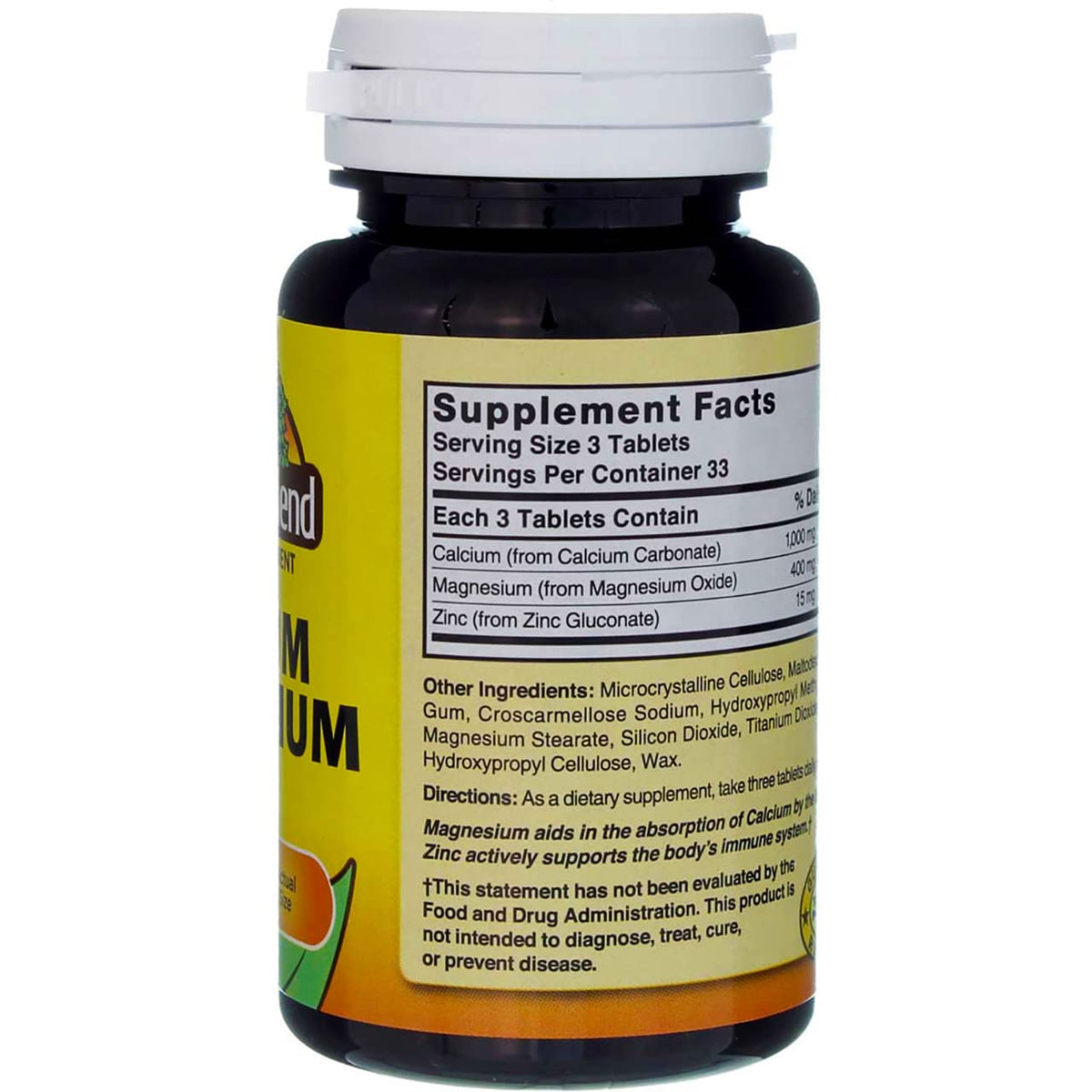 Nature's Blend Calcium Magnesium Zinc - 200 Tablets - image 4