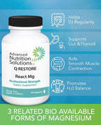Advanced Nutrition Solutions Q Restore React Mg - 60 Capsules - image 2