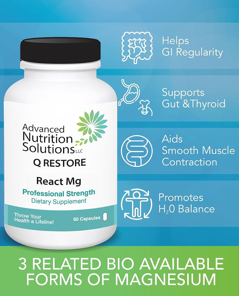Advanced Nutrition Solutions Q Restore React Mg - 60 Capsules - image 2