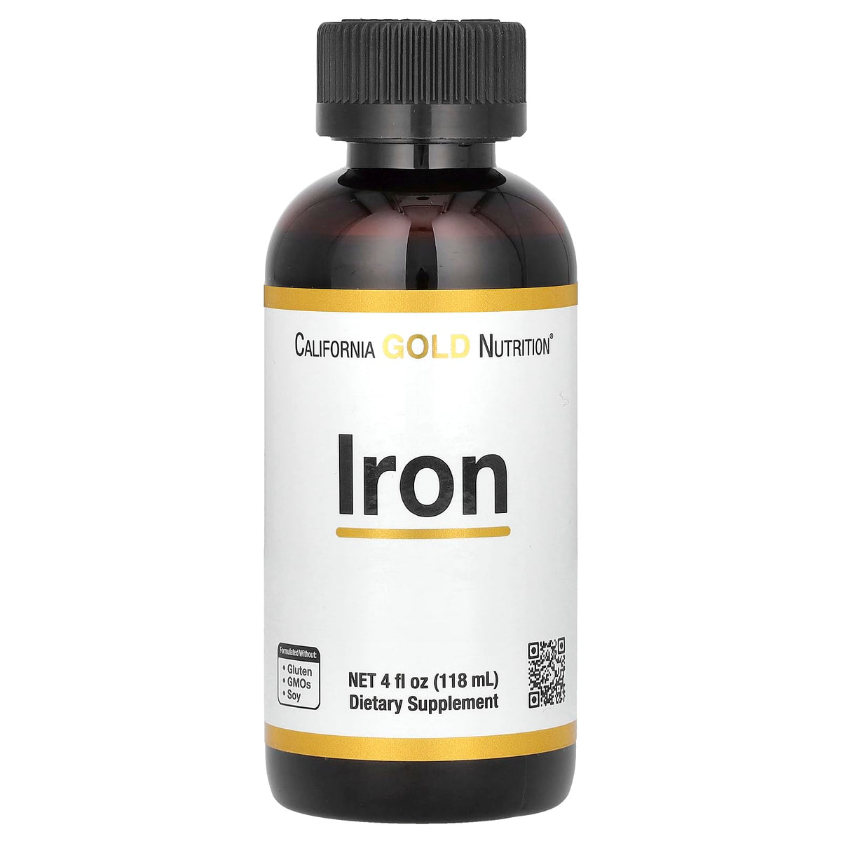 California Gold Nutrition Iron Ferrous Bisglycinate Liquid - 4 fl oz
