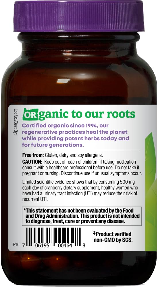 Oregon's Wild Harvest Cranberry Organic Urinary Tract Support - 60 Capsules - image 3