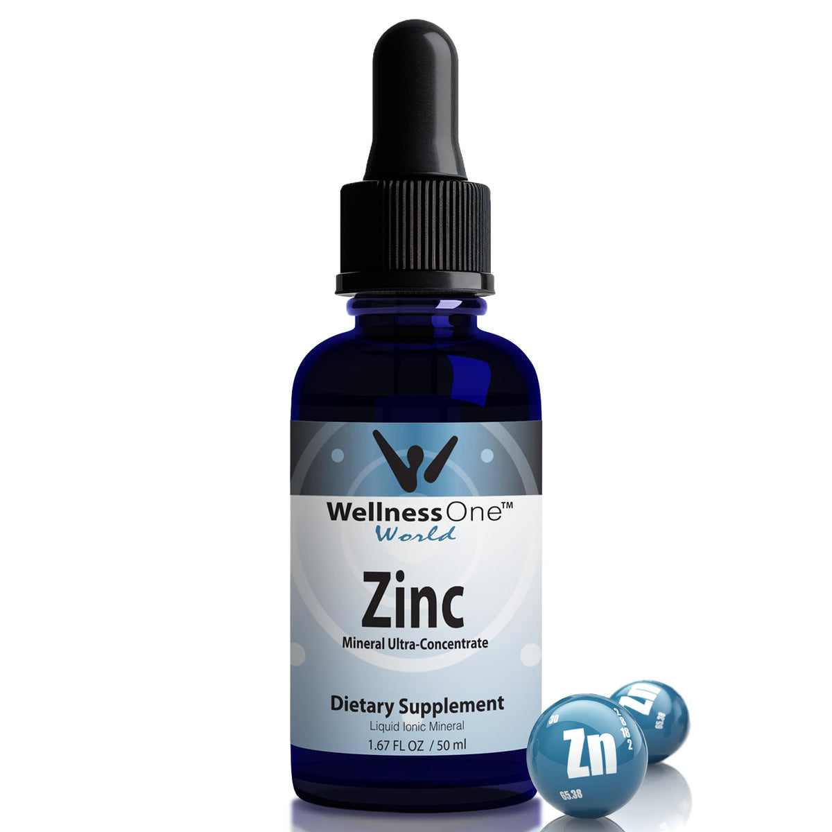 WellnessOne Ionic Liquid Zinc Drops for Immunity Support - 1.67 fl oz
