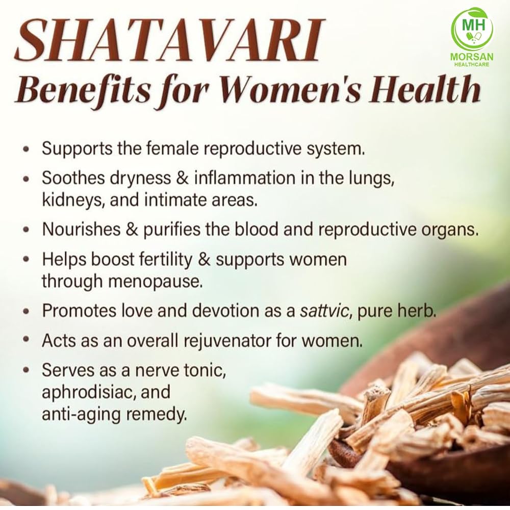 Morsan Healthcare Shatavari 500 mg Capsules - 60 Vegan Capsules - image 5