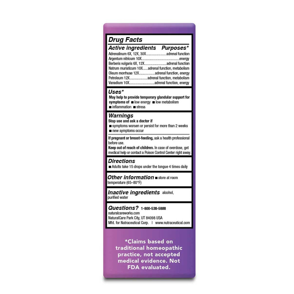 Natra-Bio NaturalCare Adrenal Support Homeopathic Drops - 1 Fl Oz - image 2