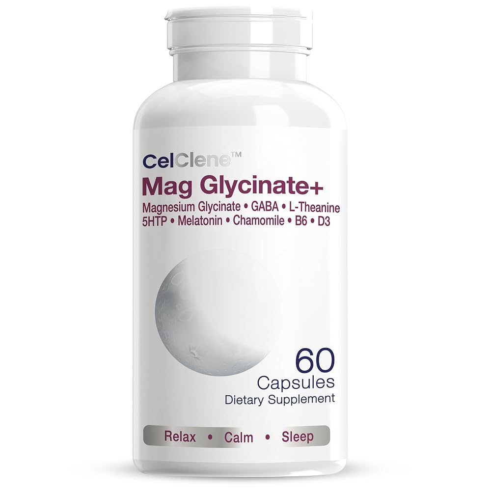 CELCLENE Magnesium Glycinate+ Sleep Support - 60 Vegetarian Capsules