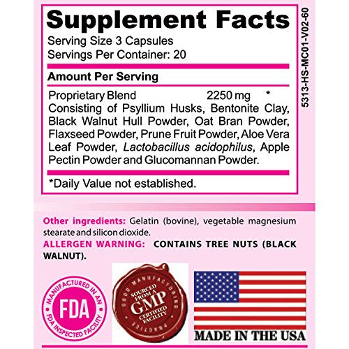 Lady Soma Fiber Cleanse for Women with Probiotics - 60 Capsules - image 5