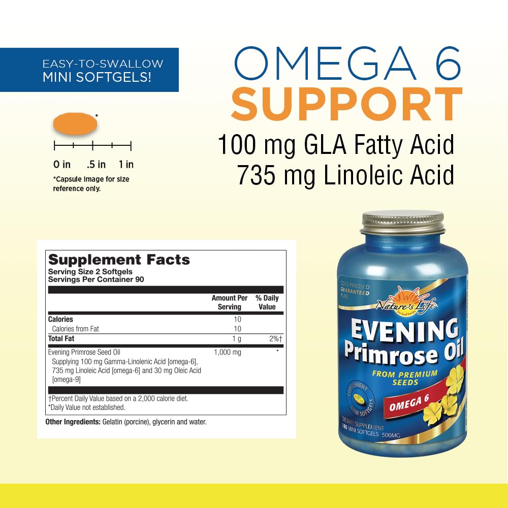 Health From The Sun Evening Primrose Oil 500 mg - 180 Softgels - image 3
