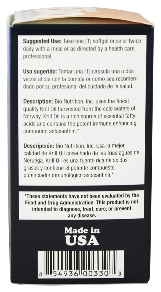 Bio Nutrition Bio Krill 500mg - 45 Softgels - image 3