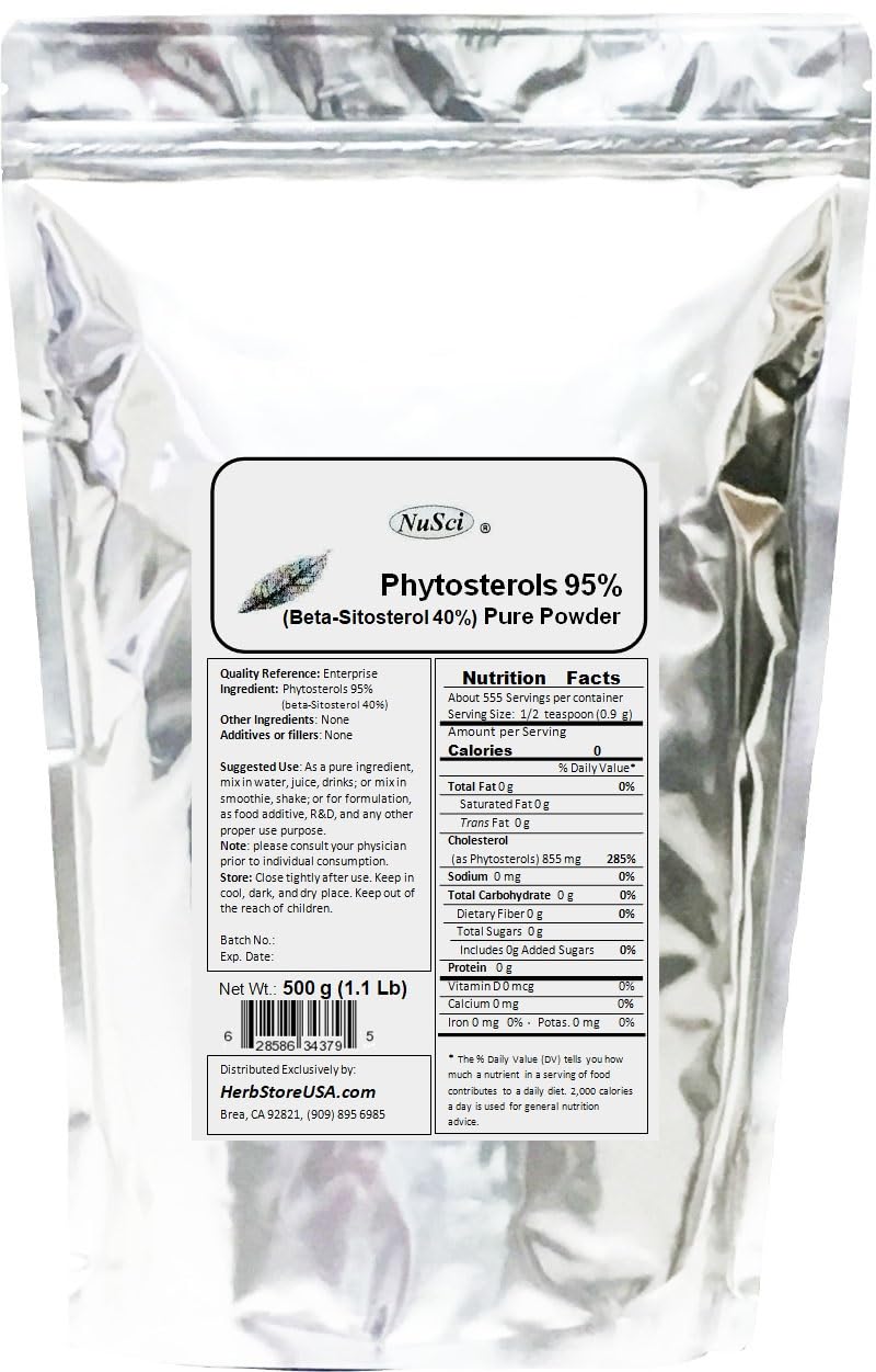 NuSci Phytosterol Beta-Sitosterol Pure Powder - 100 g - image 4