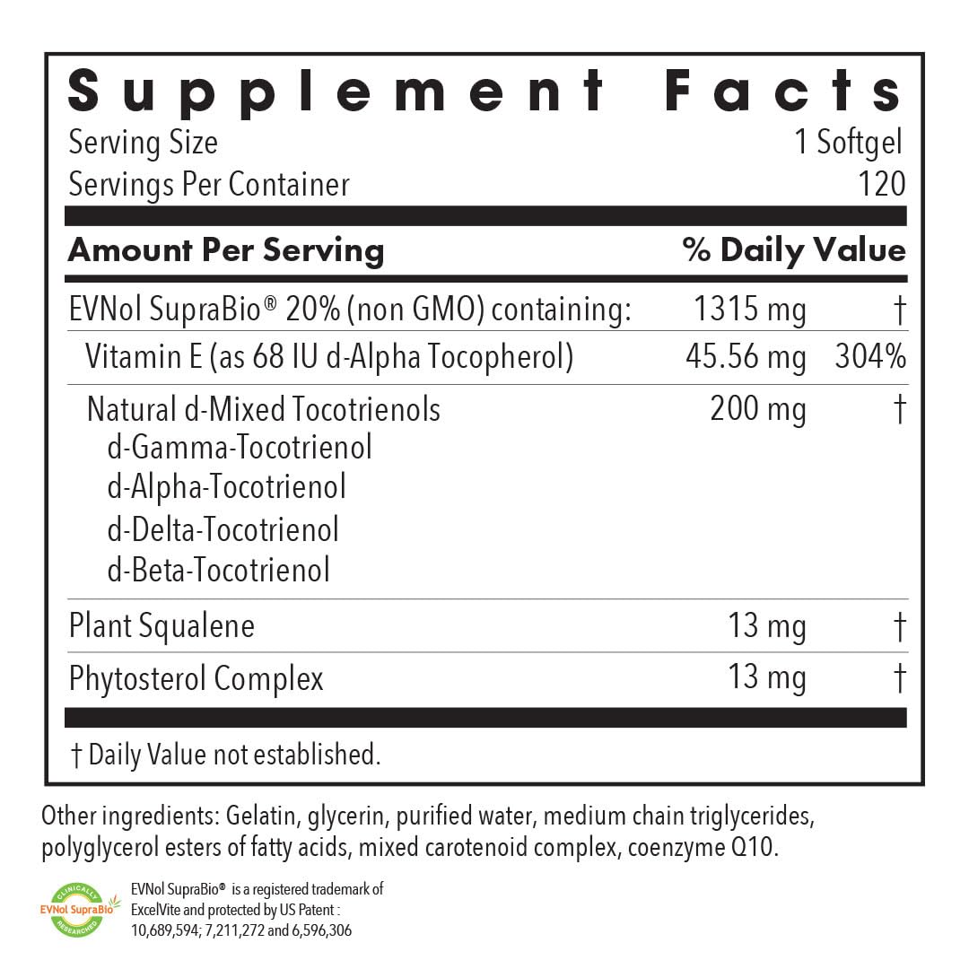 Allergy Research Group Tocomin SupraBio Tocotrienols 200 mg - 120 Softgels - image 2
