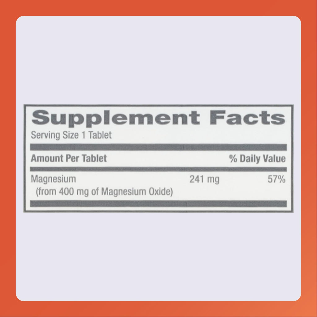 Rugby Magnesium Oxide 400 mg Tablets - 120 Count - image 4