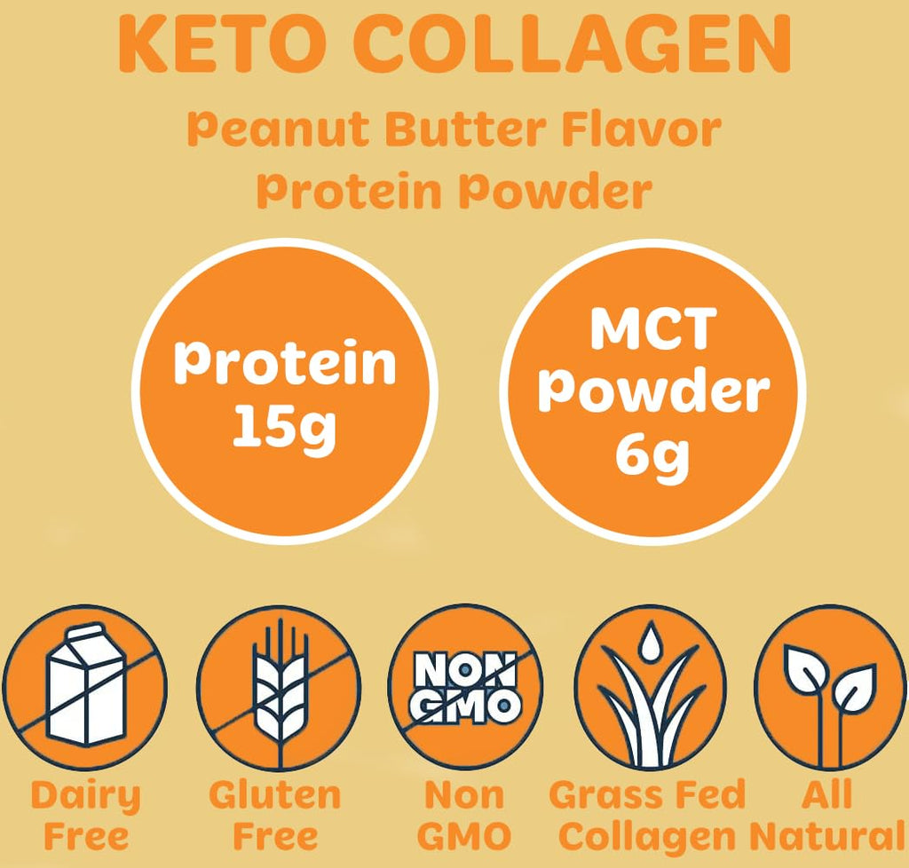 Tru-Nut Keto Collagen Protein Powder Peanut Butter - 10.6 oz - image 3