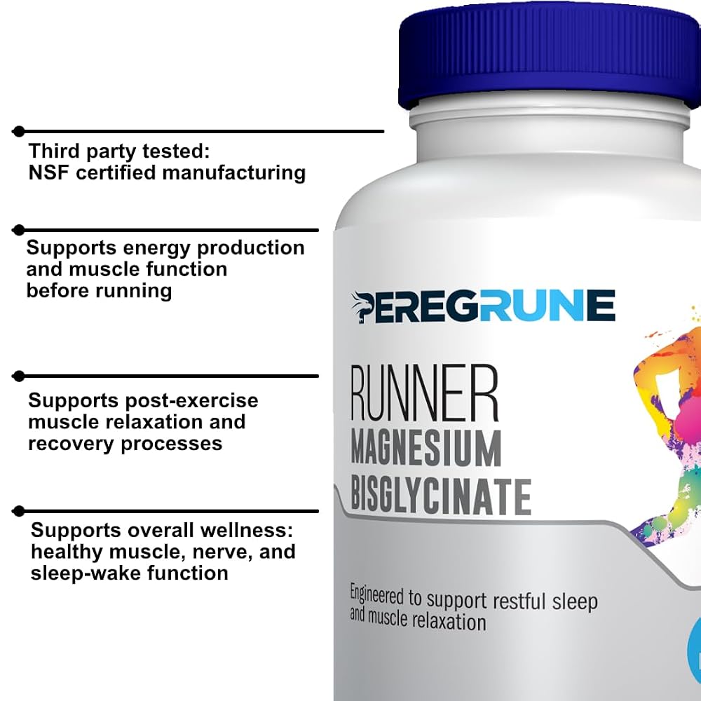 PEREGRUNE Magnesium Bisglycinate 200 mg for Runners - 60 Capsules - image 5