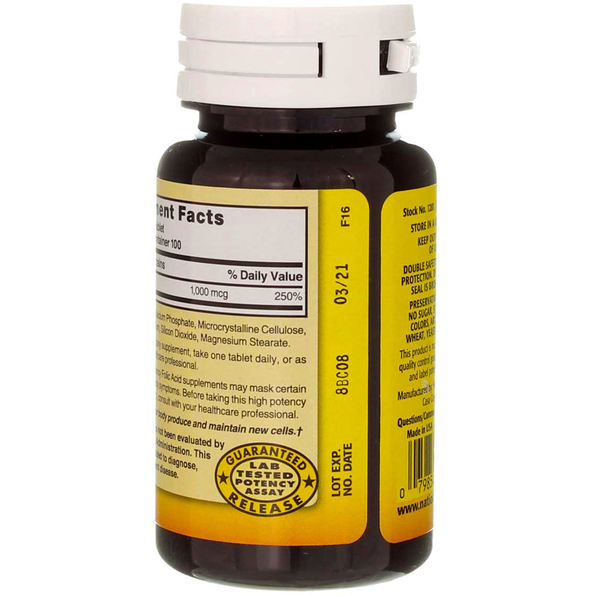 Nature's Blend Folic Acid 1000mcg Tablets - 200 Count - image 3