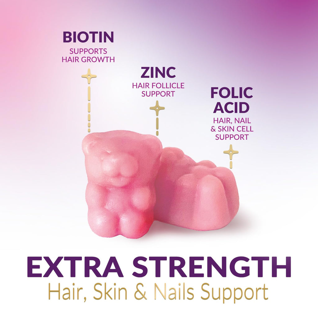 Nature's Choice Hair Vitamins Gummies with Biotin 5000 mcg - 60 Gummies - image 3