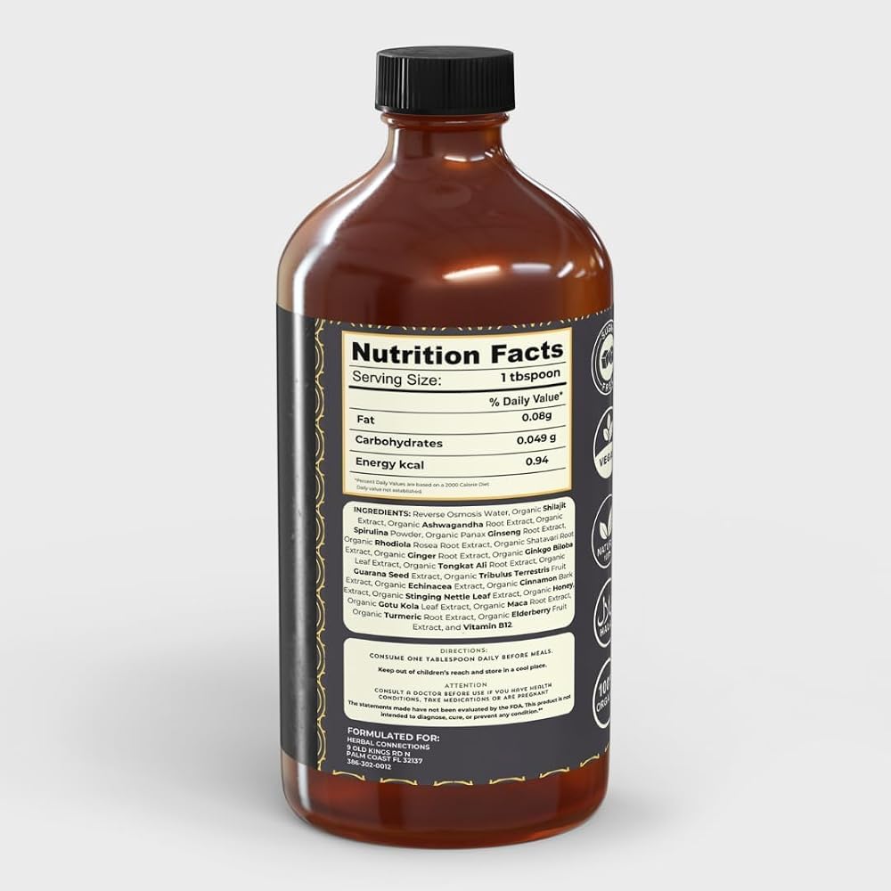 Herbal Connections Organic Shilajit Tonic Liquid - 16 oz - image 6