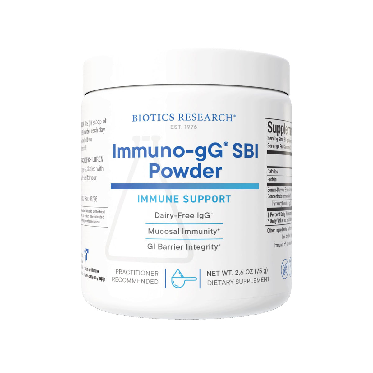 BIOTICS RESEARCH Immuno-gG SBI IgG Immunoglobulin Powder - 2.6 oz