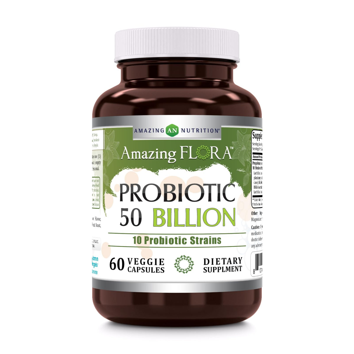Amazing Flora Probiotic 50 Billion 10 Strains - 60 Capsules