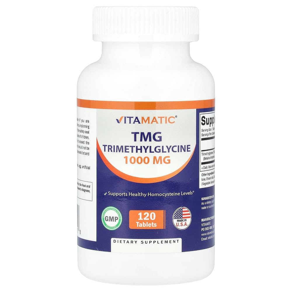 Vitamatic TMG Supplements 1000mg - Trimethylglycine - Betaine