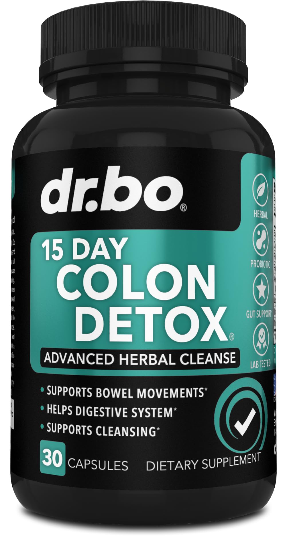 DR. BO Colon Cleanser Detox Intestinal Cleanse Pills - 30 Capsules