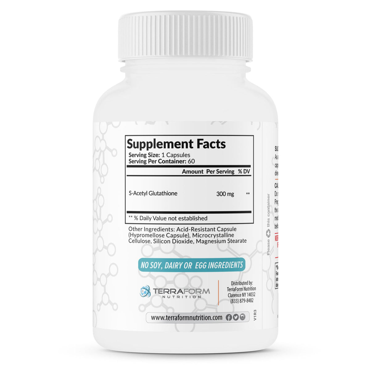 TerraForm Nutrition S-Acetyl Glutathione 300mg - 60 Capsules - image 6