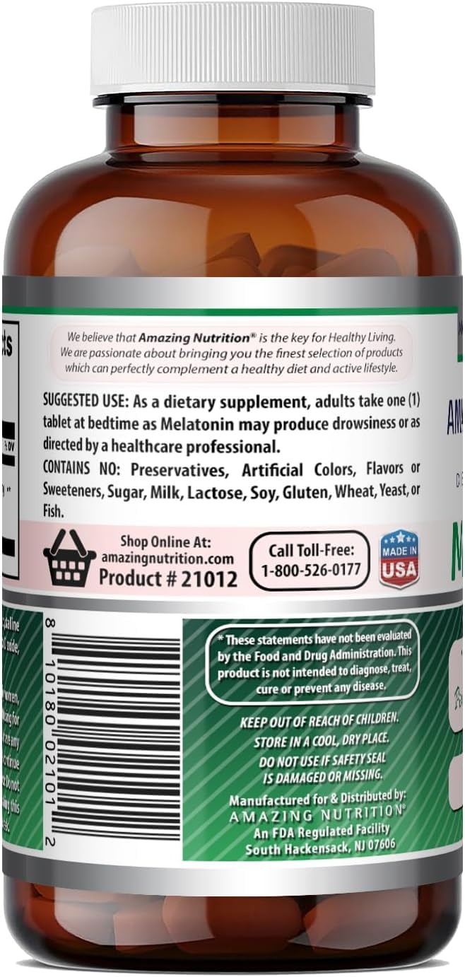 Amazing Formulas Melatonin 10mg Tablets Supplement