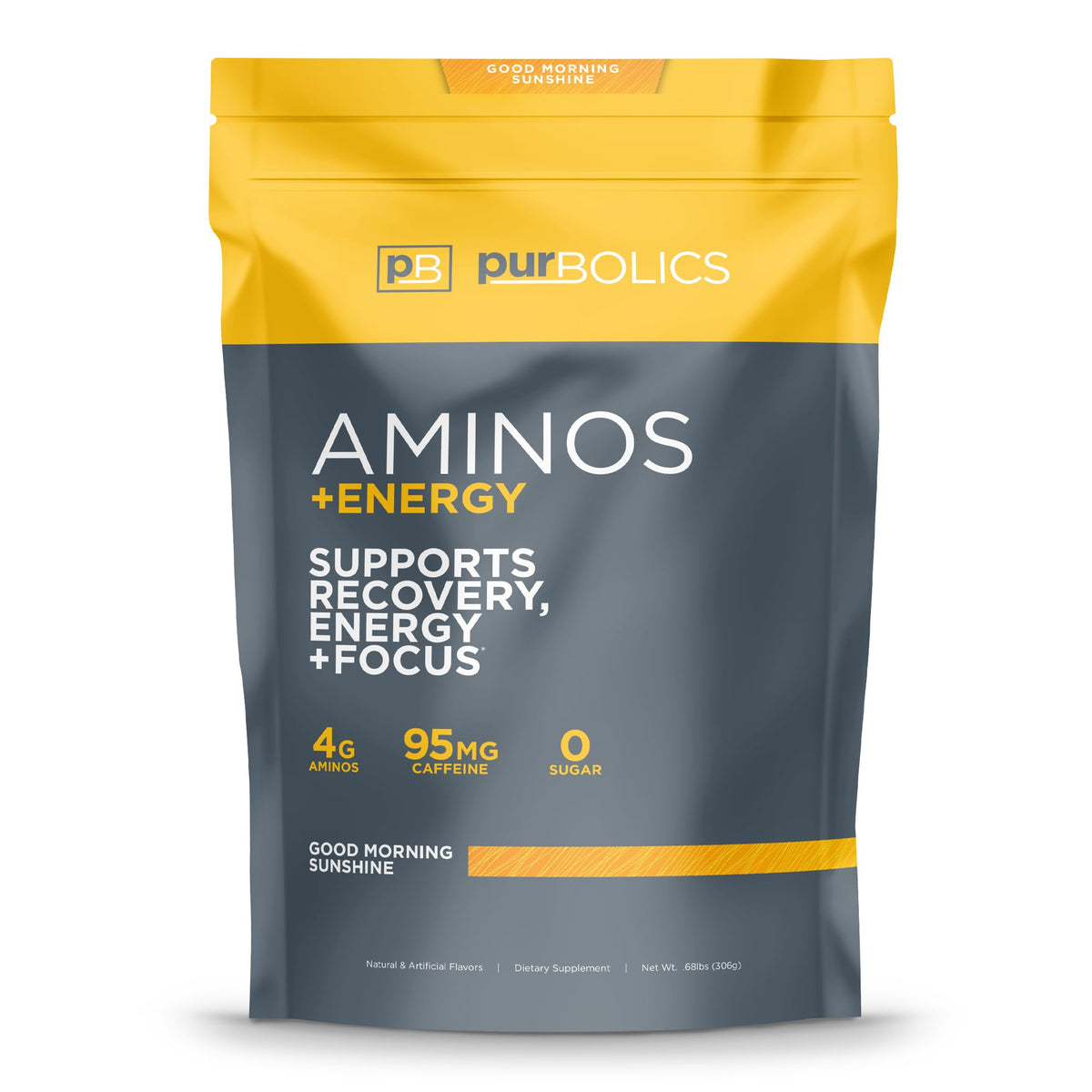 Purbolics Aminos + Energy Powder for Focus - 60 Servings