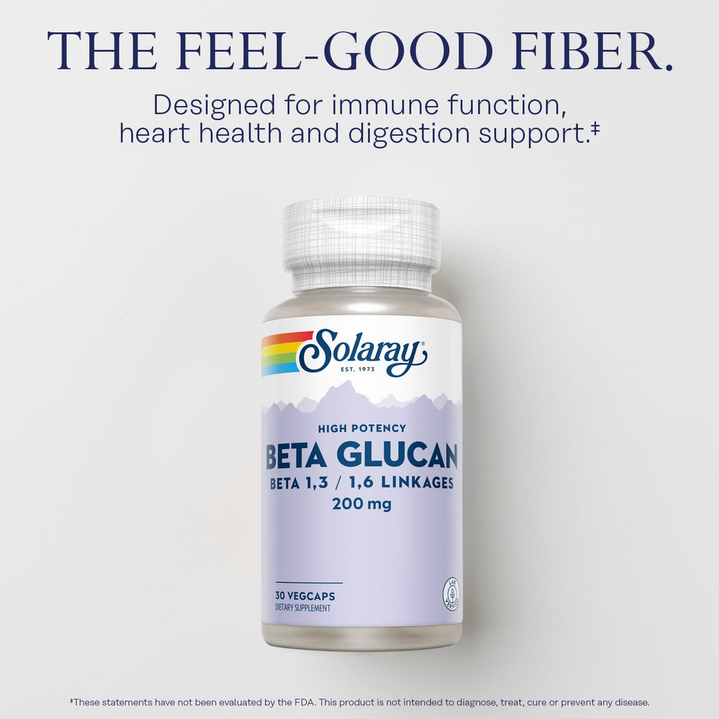 SOLARAY Beta Glucan Supplements - 30 Vegetarian Capsules - image 3