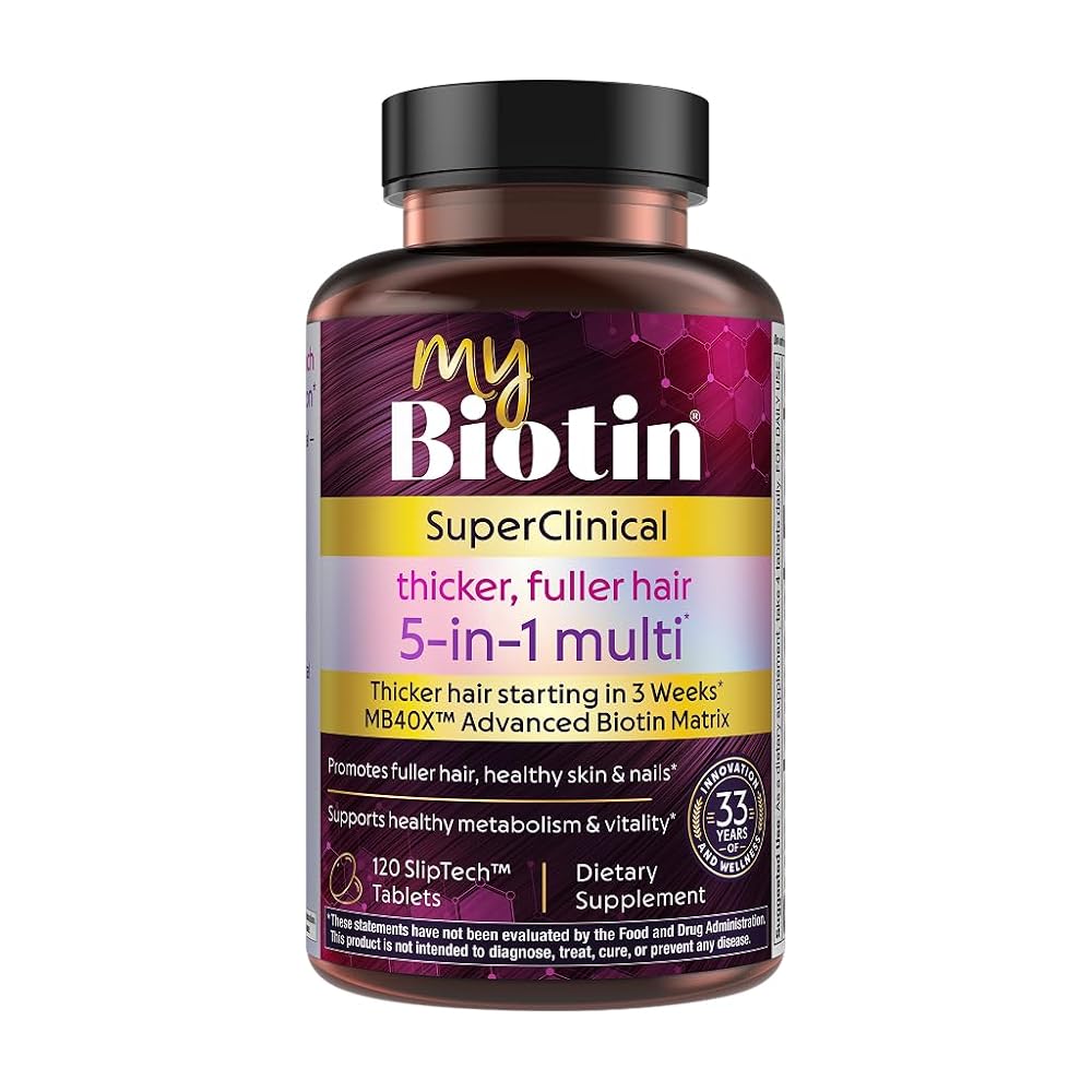 Purity Products MyBiotin SuperClinical 5-in-1 Multivitamin - 120 Tablets