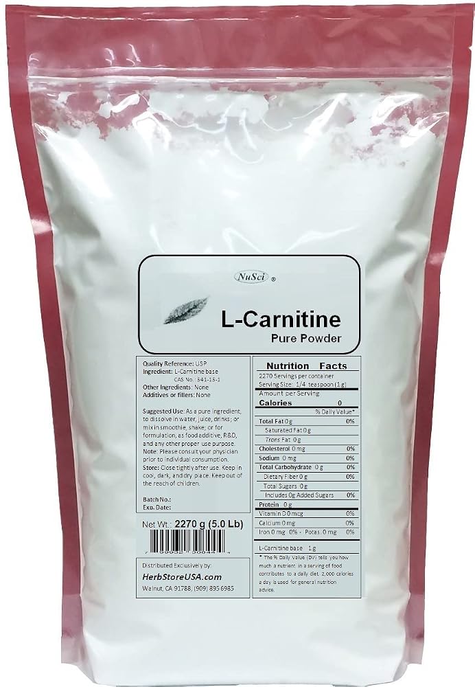 NuSci L-Carnitine Pure Powder Energy - 2270g
